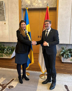  Састанак министра Томислава Жигманова и амбасадорке Шведске Анике Бен Давид 