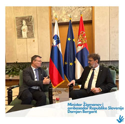  Ministar Tomislav Žigmanov razgovarao sa ambasadorom Republike Slovenije Damjanov Bergantom 